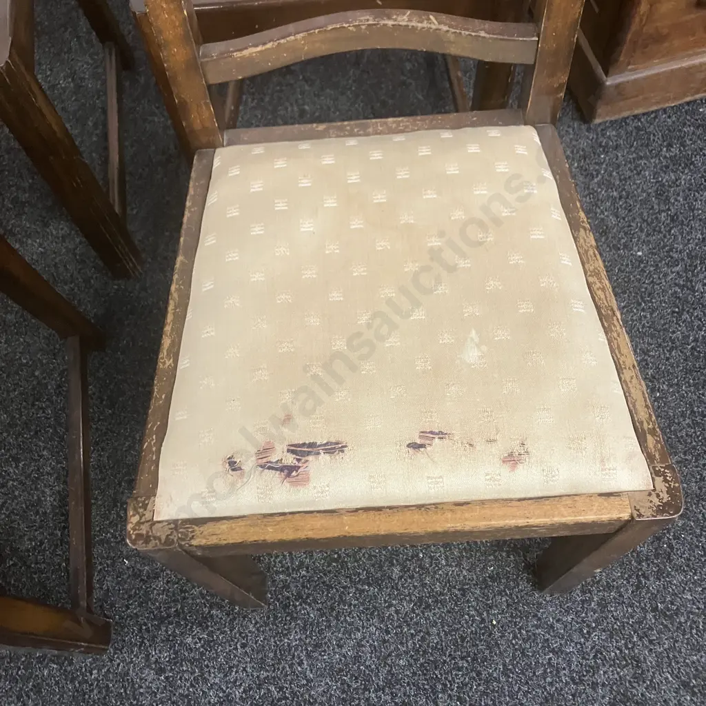 Set of 6 Vintage Ladderback Dining Side Chairs Image 1++