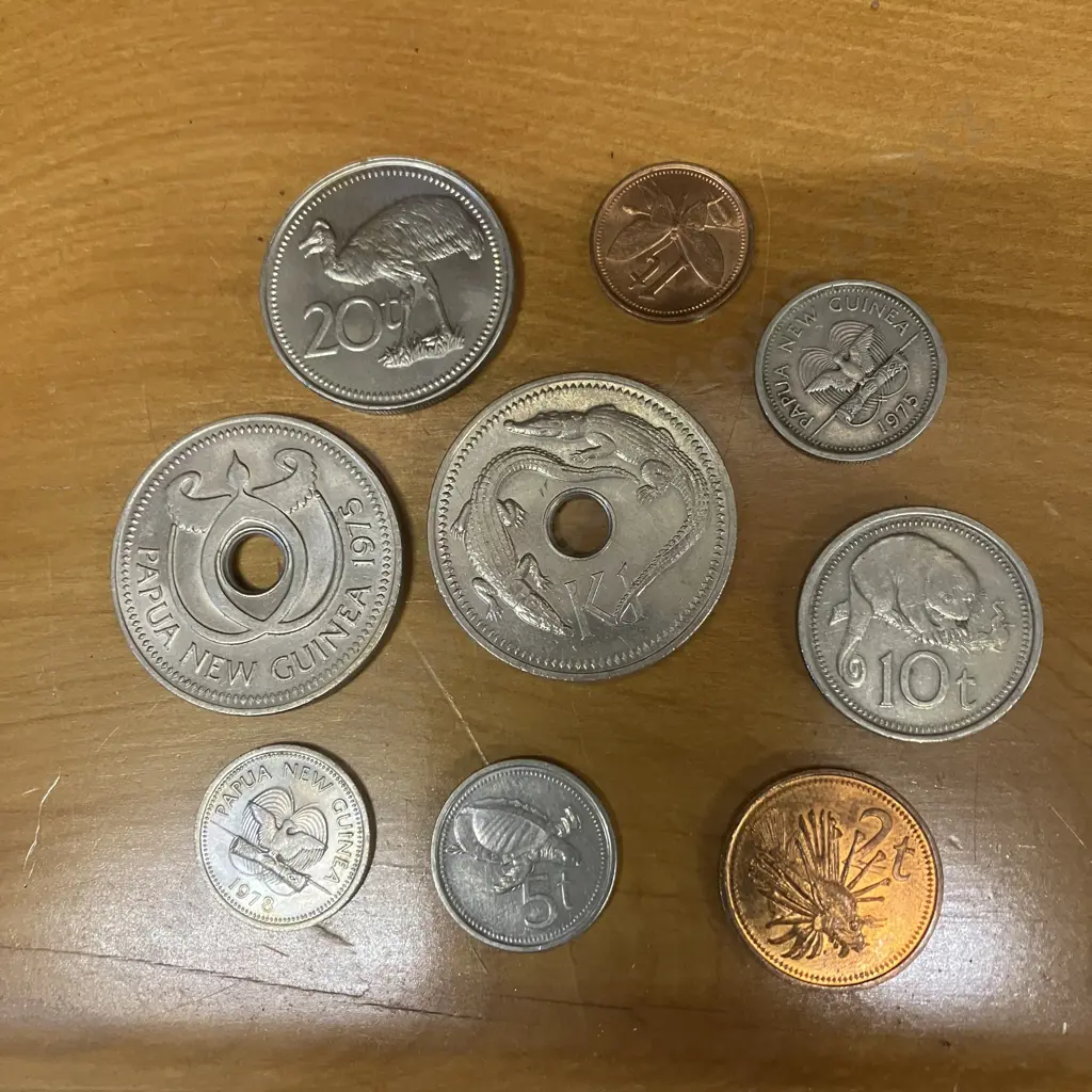 Lot of 9 Assorted Papua New Guinea Coins Image 1++
