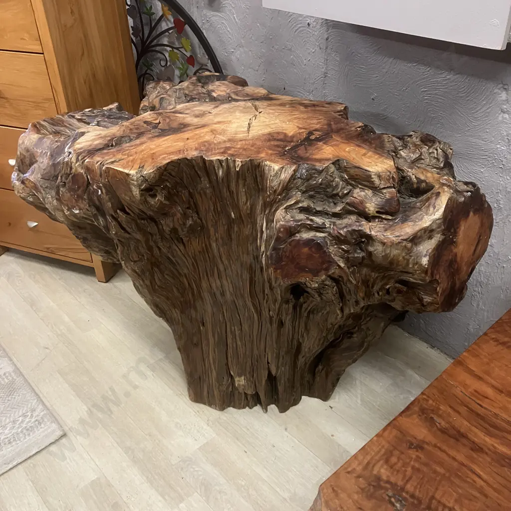 Large Very Heavy Swamp Kauri Stump (Washed In At Turakina Beach). H77 W107 D69cm Image 1++