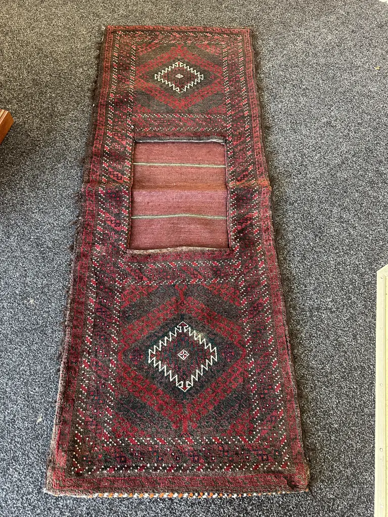 Persian Hand Knotted Camel Saddle Bag. 174 x 64cm Image 1++