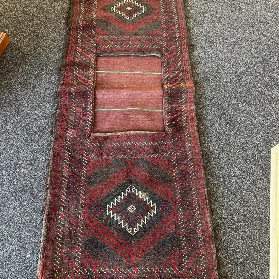 Persian Hand Knotted Camel Saddle Bag. 174 x 64cm