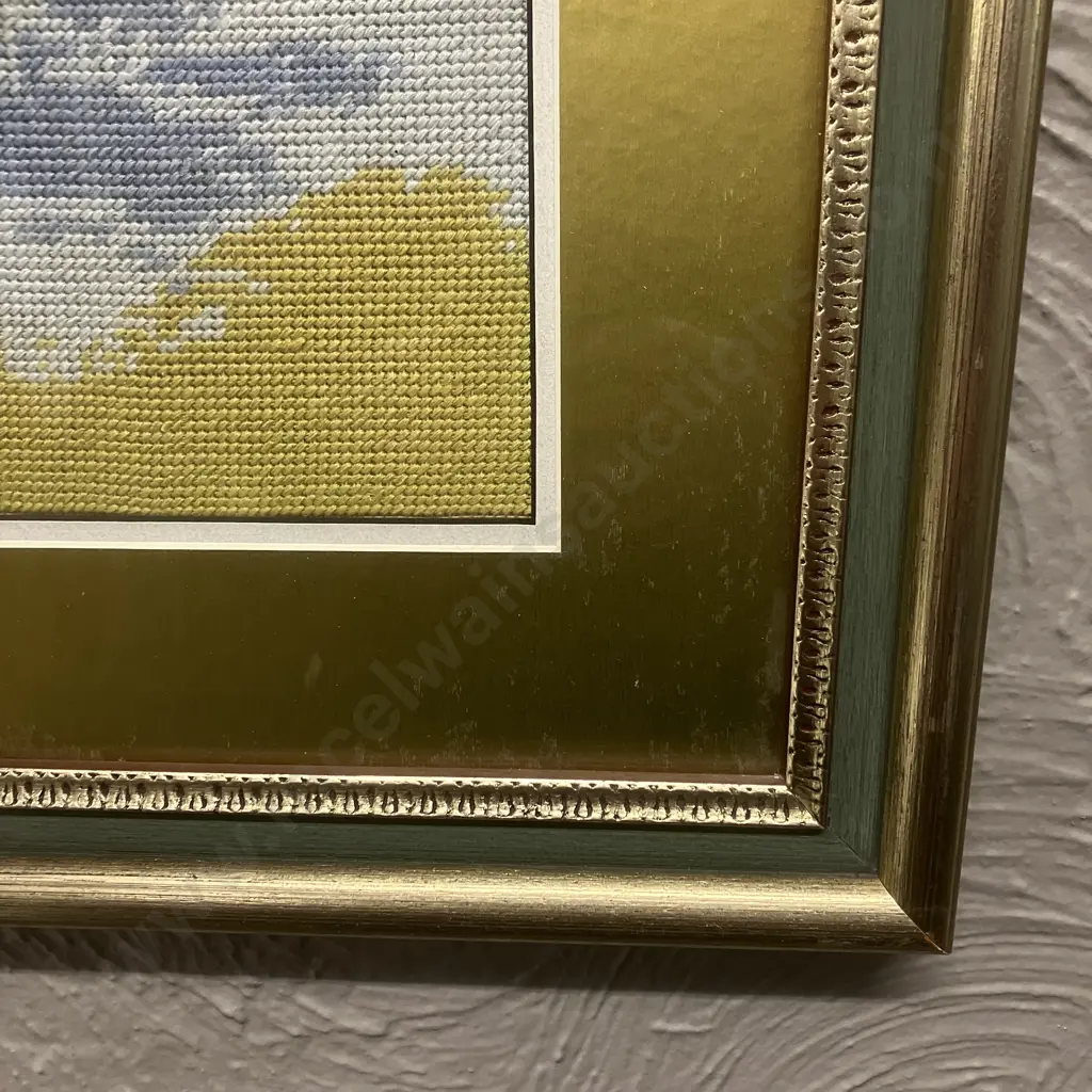 Framed Tapestry Garden Scene. 71 x 81cm Image 1++