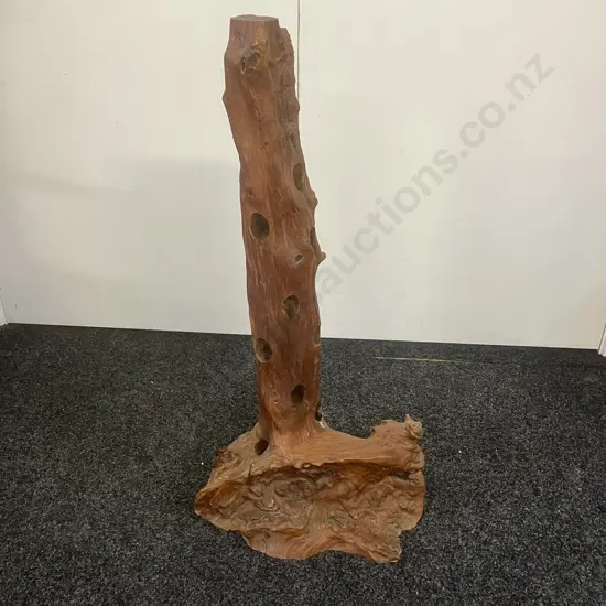 Vintage Stump Bottle Rack. H89cm
