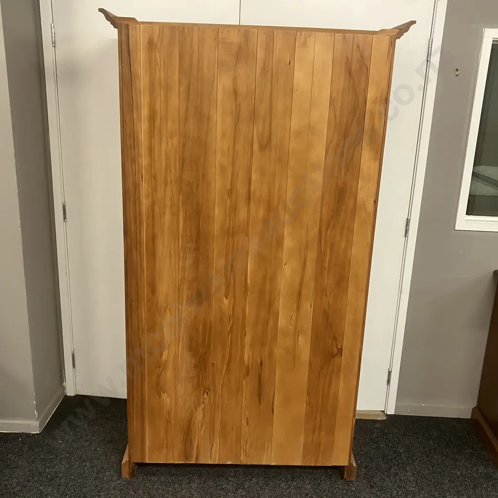 Woodpeckers Solid NZ Rimu Bookcase, T&G Back, 3 Adjustable Shelves,1 Fixed Shelf, Badged. H185 W106 D38cm Image 1++