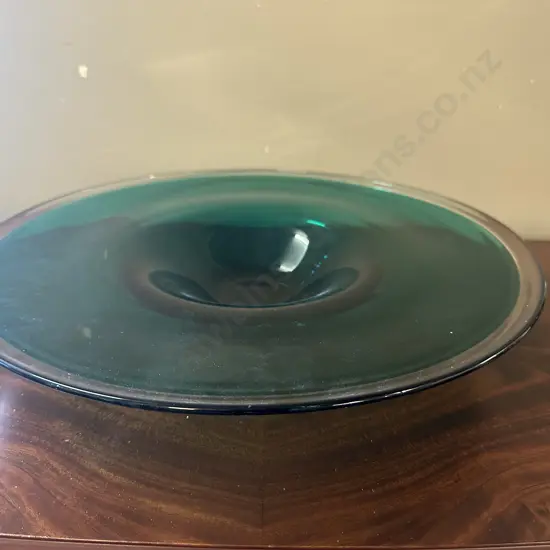Art Glass Green Console Bowl H7,Dia40cm.