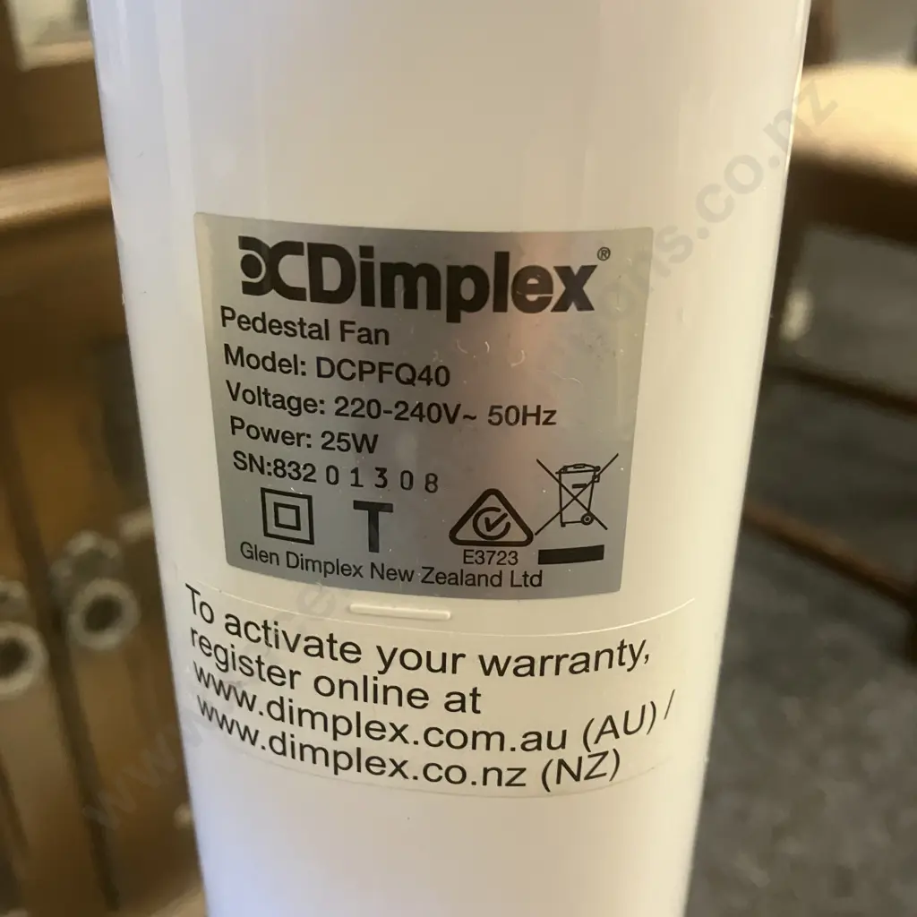 Dimplex Pedestal Fan Model DCPFQ40 Image 1++
