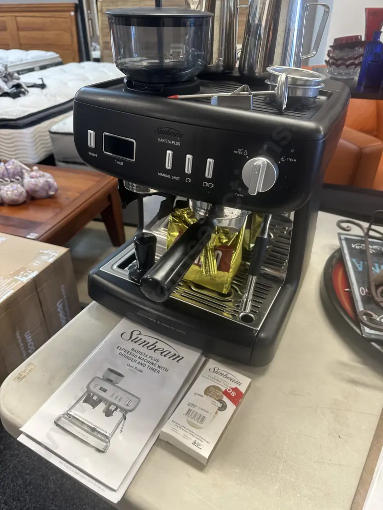 Sunbeam Barrista Plus Espresso Machine With Grinder & Timer Image 1++