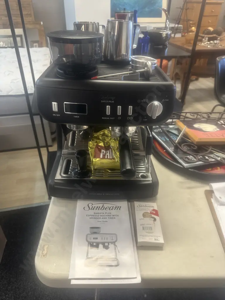 Sunbeam Barrista Plus Espresso Machine With Grinder & Timer Image 1++