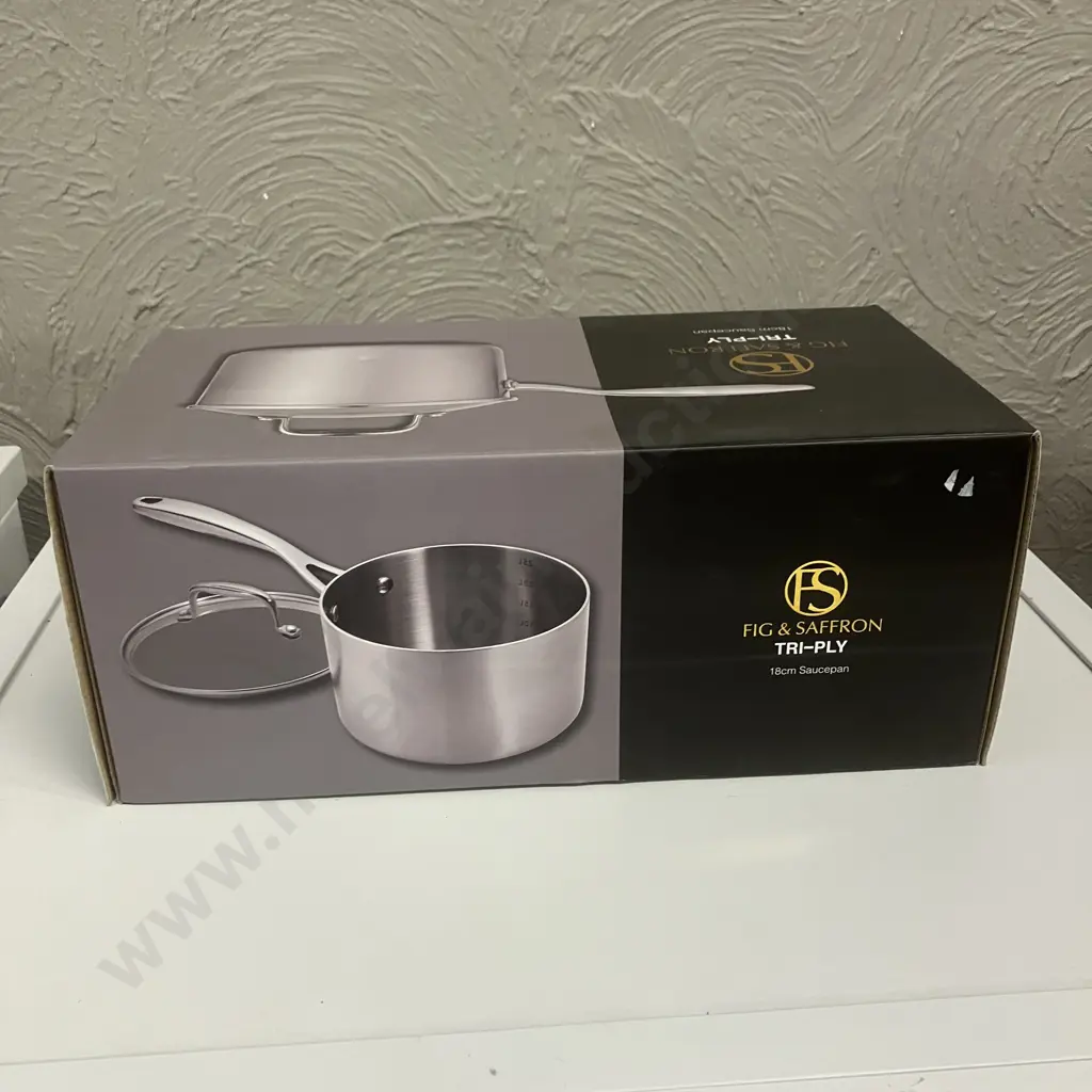Fig & Saffron Tri-Ply 18cm Saucepan With Lid Image 1++