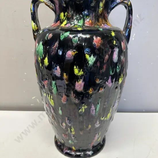 Awaji Style Pottery Vase. 39cm (AF To Base)