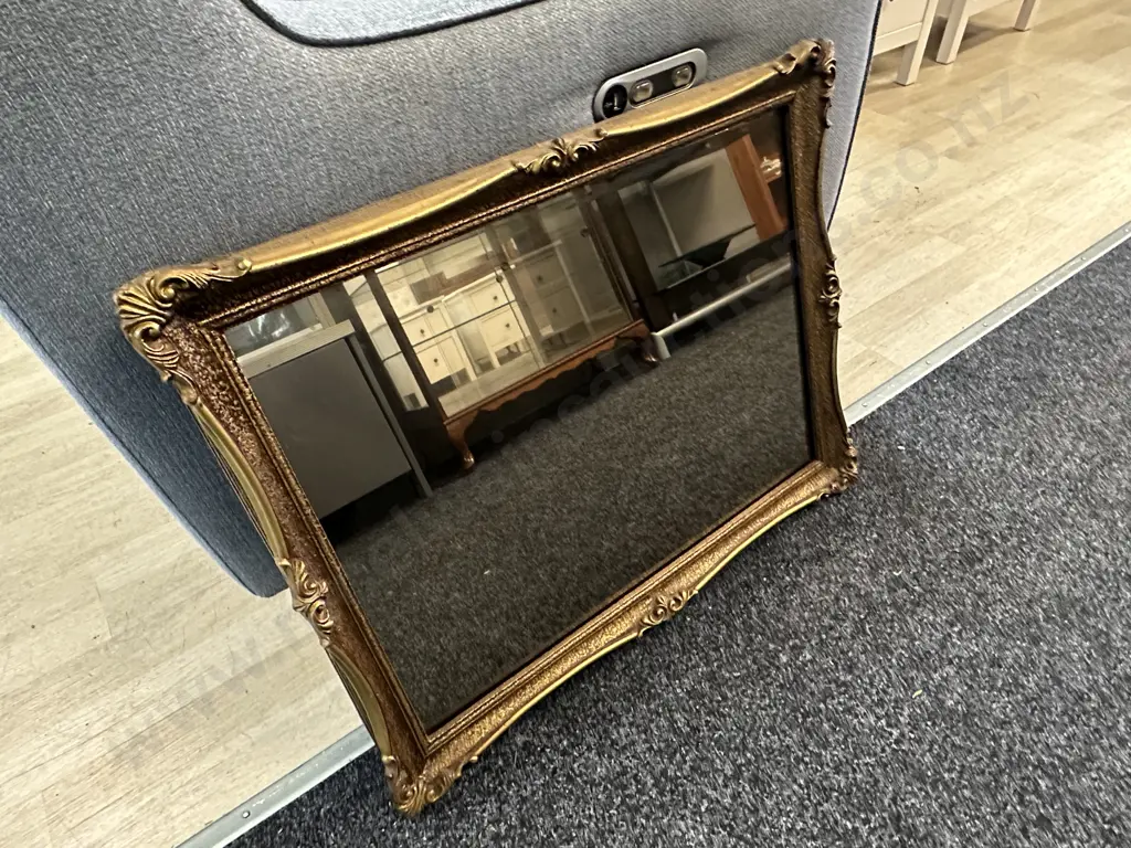 Vintage Rectangular Mirror, Ornate Gilt Framed. 57 x 72cm Image 1++