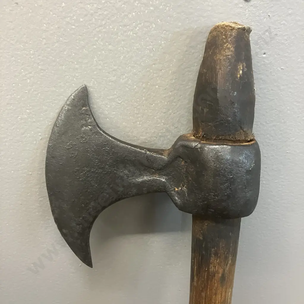 Antique Hand Forged Small Axe. L65cm Image 1++