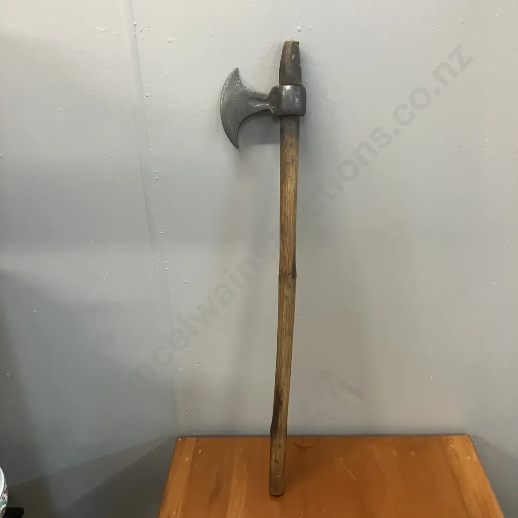 Antique Hand Forged Small Axe. L65cm Image 1++