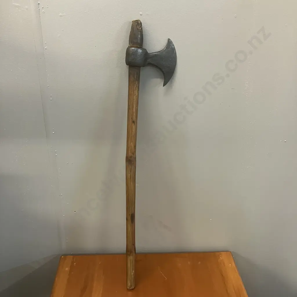 Antique Hand Forged Small Axe. L65cm Image 1++
