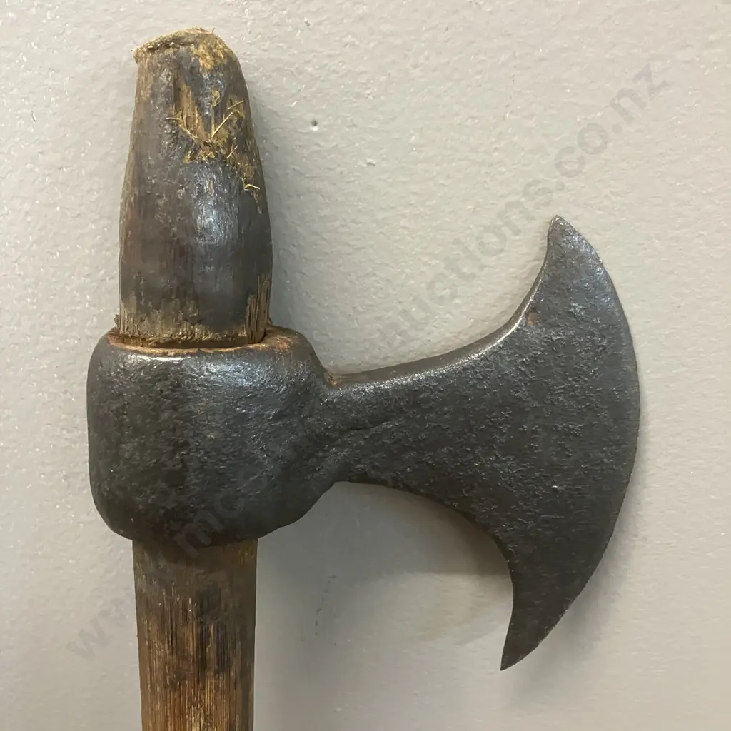 Antique Hand Forged Small Axe. L65cm Image 1++