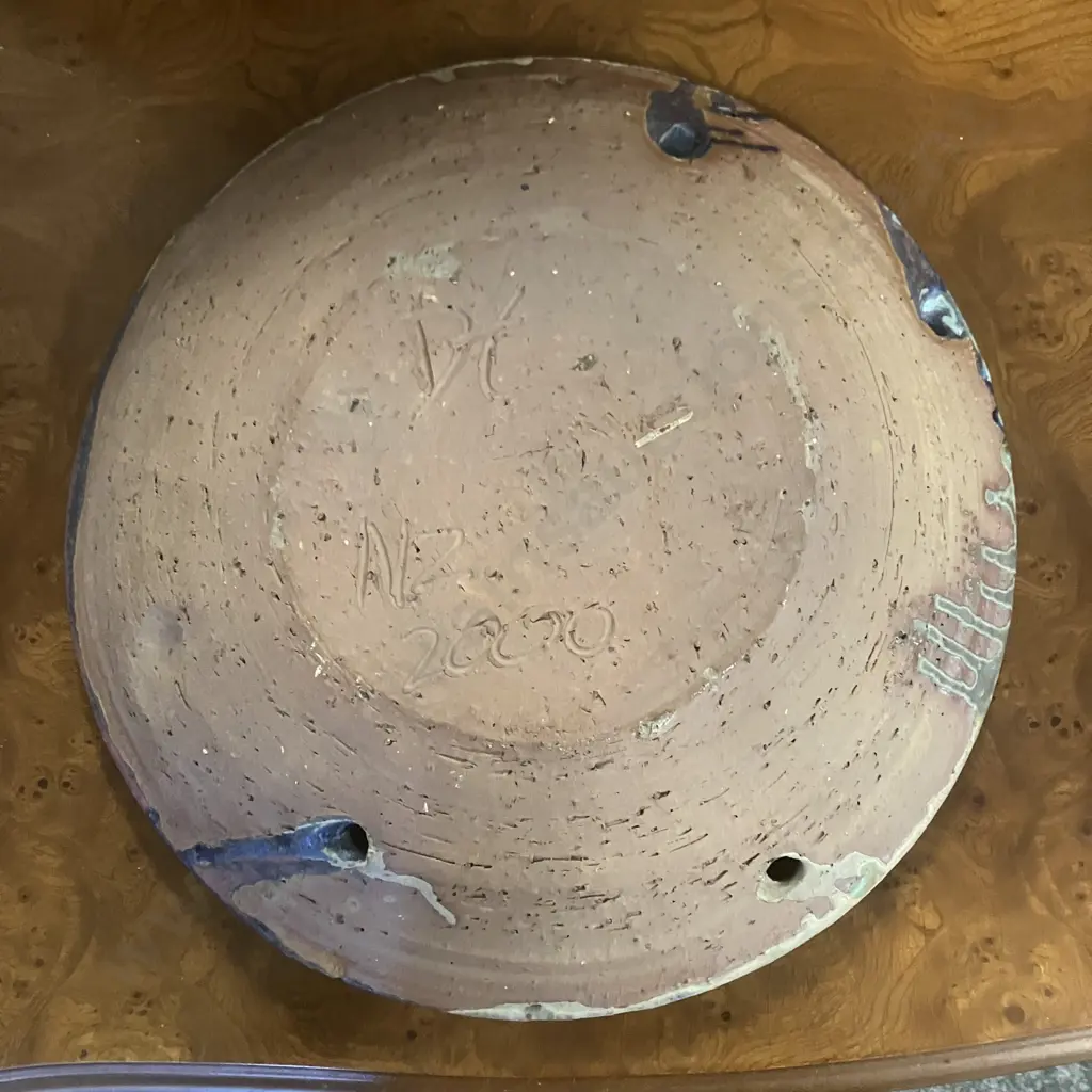 A David Huffman Bowl With Incised Mark & NZ 2000 To The Base. 6 x 35.5cm Image 1++
