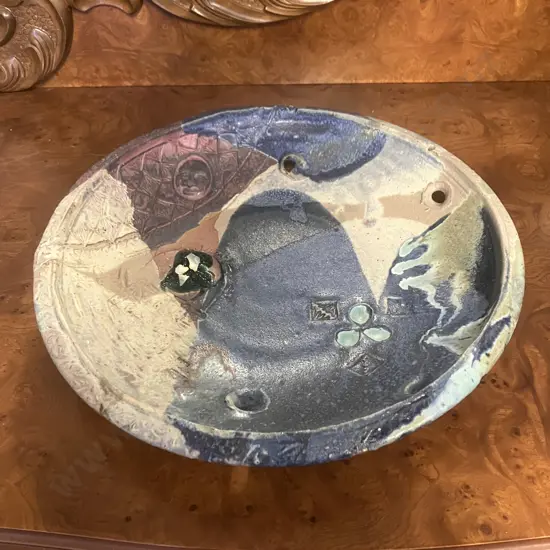 A David Huffman Bowl With Incised Mark & NZ 2000 To The Base. 6 x 35.5cm