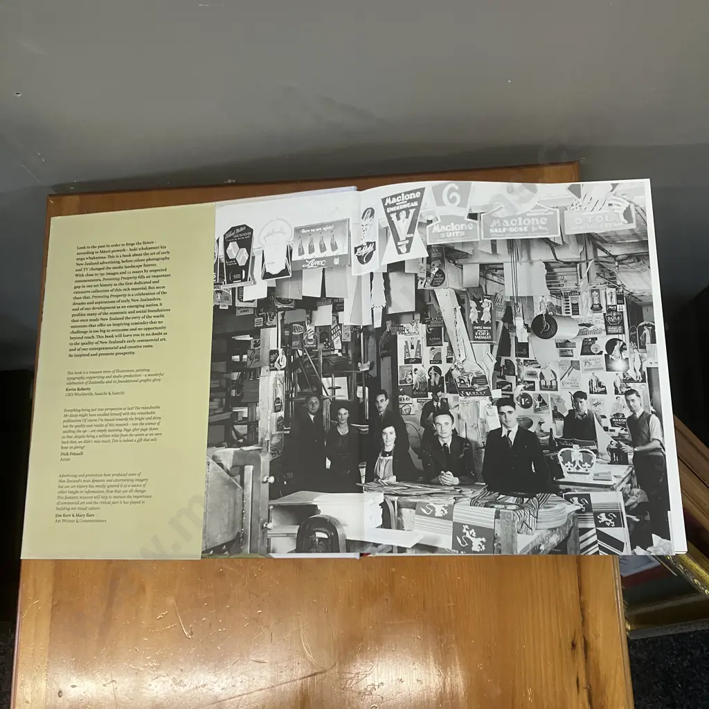Scarce Promoting Prosperity. The Art of Early New Zealand Advertising by Peter Alsop and Gary Stewart 2013 Hardcover Image 1++