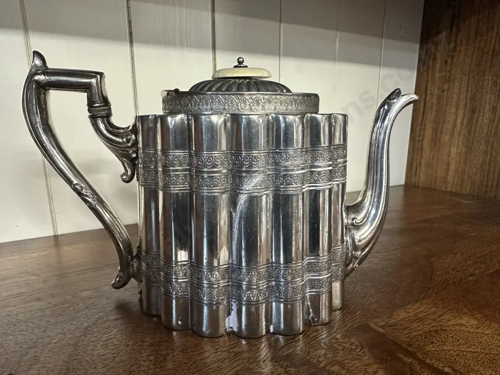 Victorian Silverplate Teapot Image 1++
