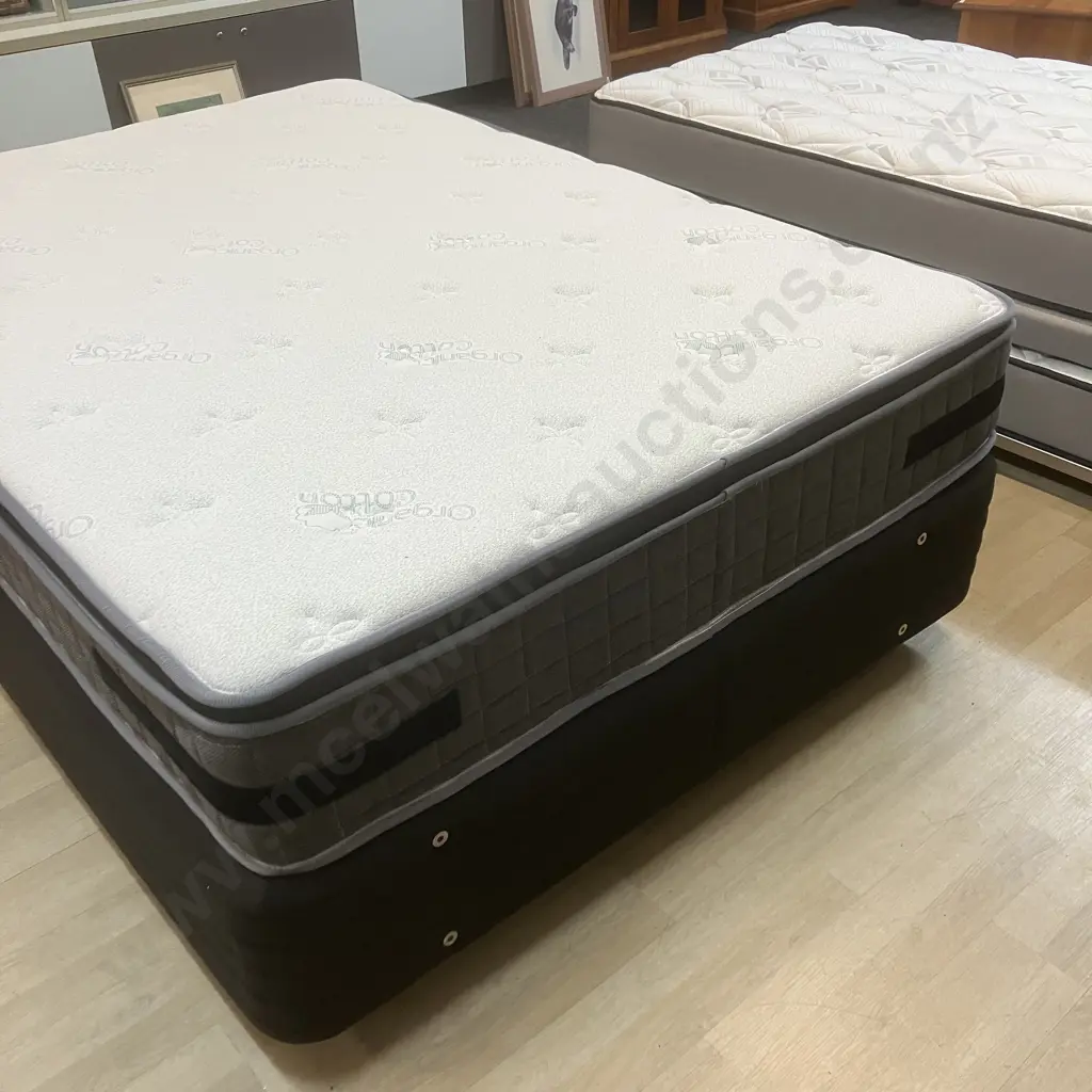 Harding Organic Cotton Double Size Mattress & Base Image 1++