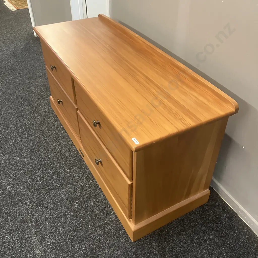 Forest Furniture Fijian Kauri 4 Drawer Lowboy Cabinet. H55.5 W120 D43cm Image 1++