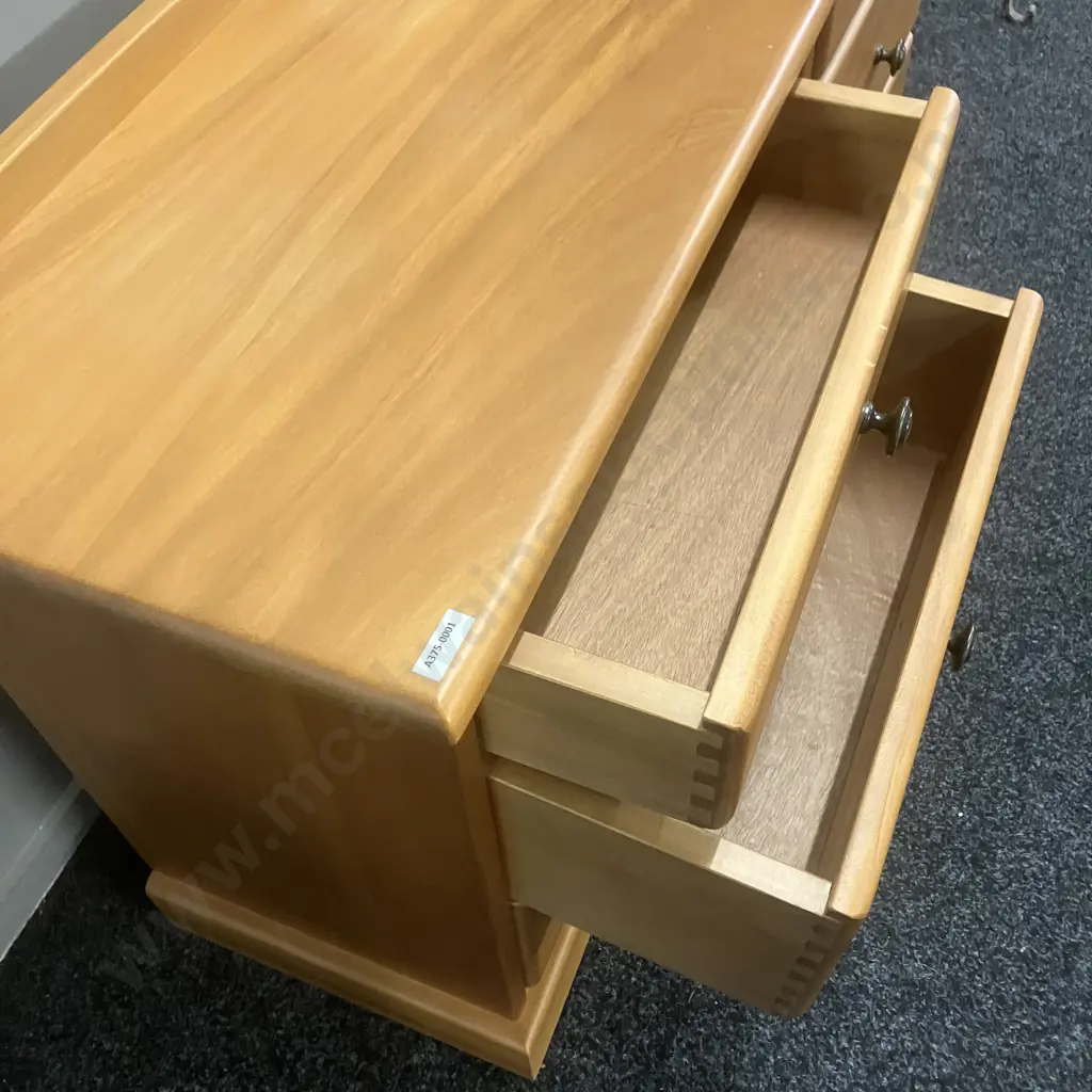 Forest Furniture Fijian Kauri Pair of 3 Drawer Bedsides. H63.5 W360 D55.5cm Image 1++