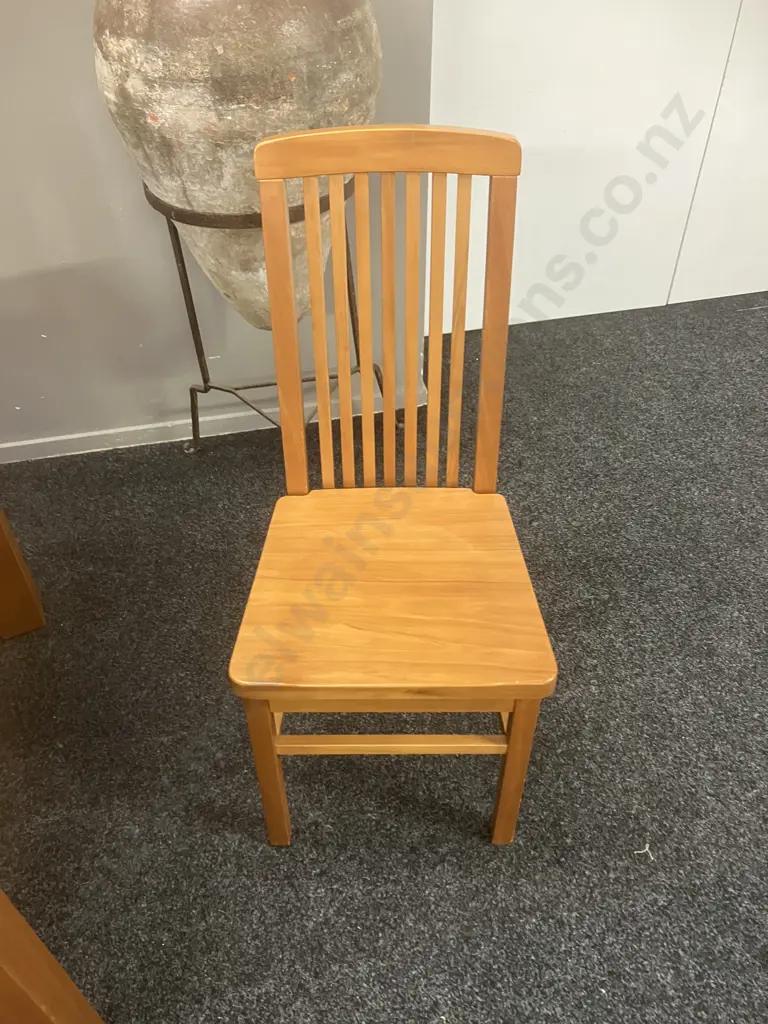 Forest Furniture Fijian Kauri 110cm Square Dining Table With 4 Slatted Back Dining Chairs Image 1++