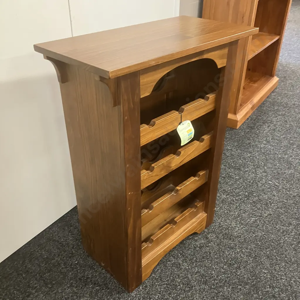 Coastwood Old Rimu Colour 12 Bottle Wine Rack. H84 W62.5 D32cm Image 1++