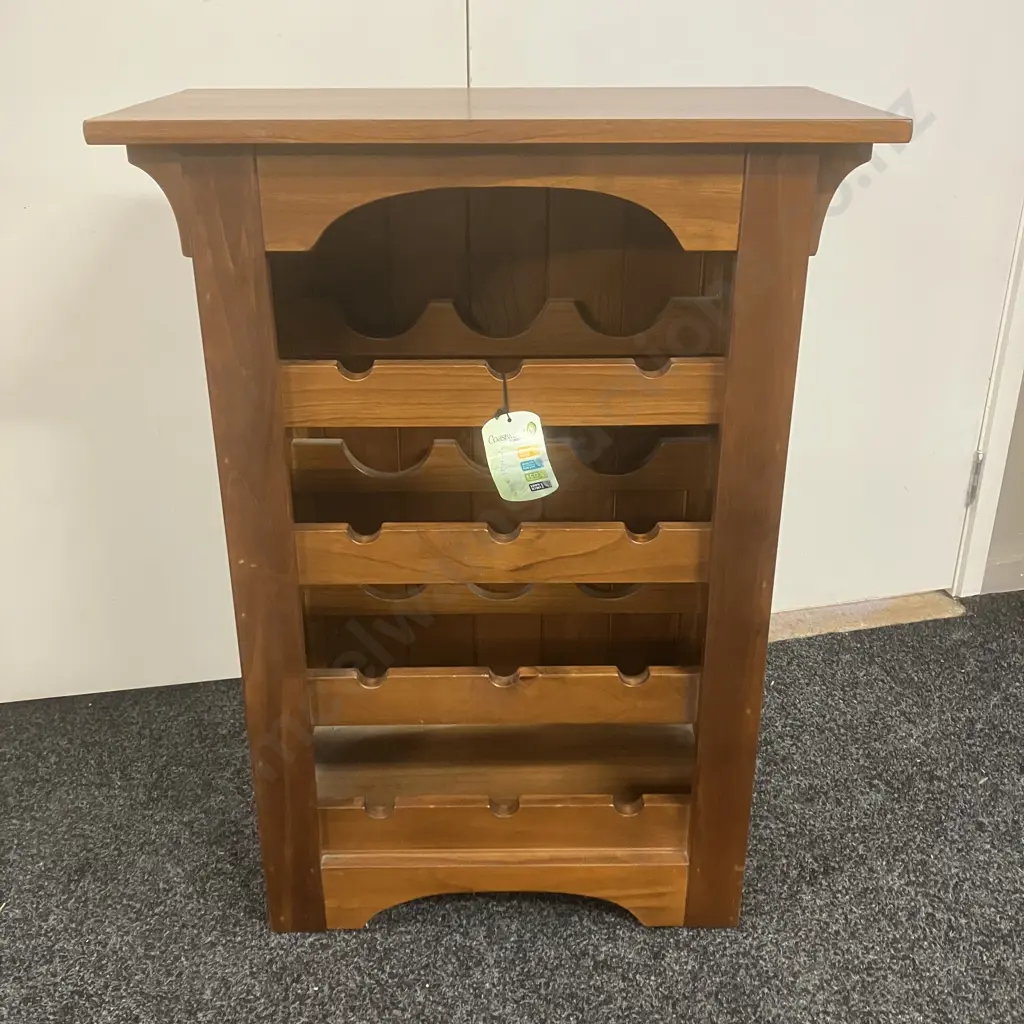 Coastwood Old Rimu Colour 12 Bottle Wine Rack. H84 W62.5 D32cm Image 1++