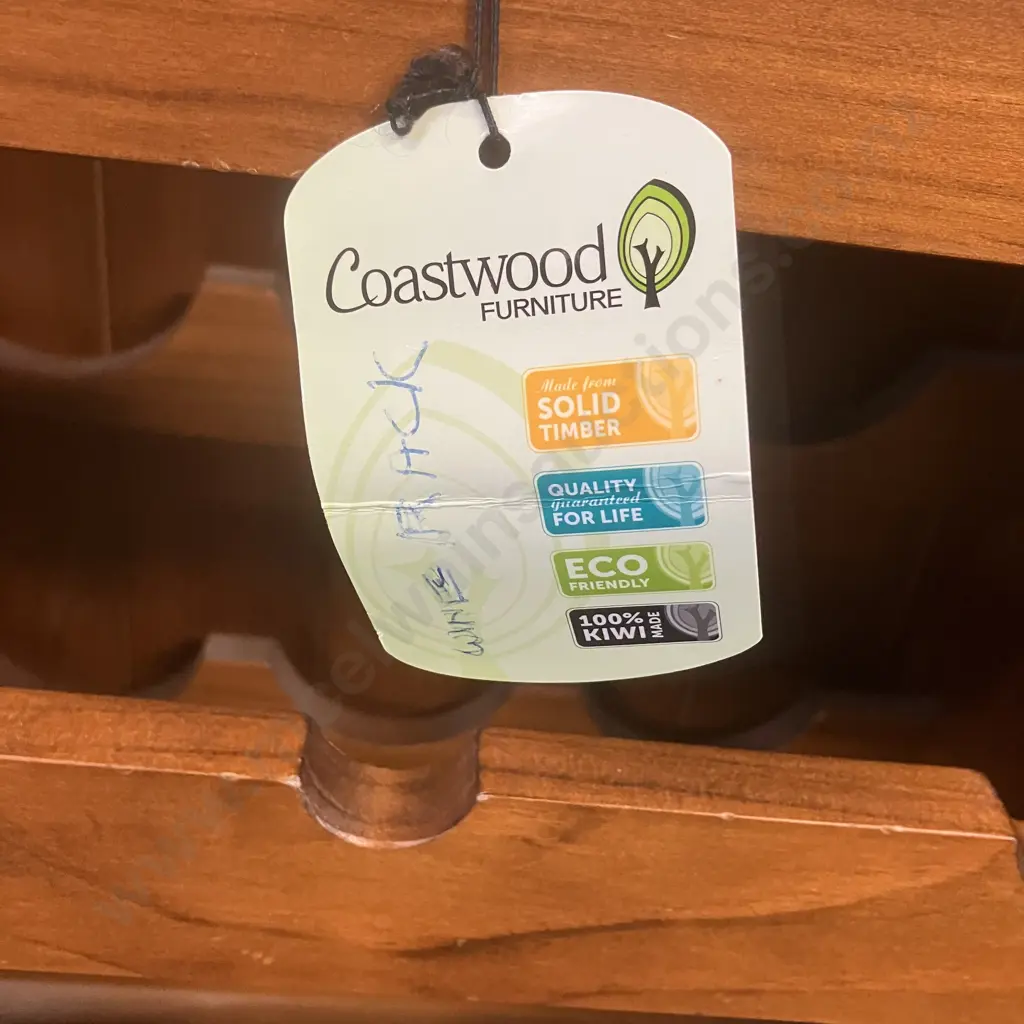Coastwood Old Rimu Colour 12 Bottle Wine Rack. H84 W62.5 D32cm Image 1++