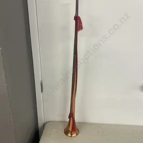 Decorative Brass & Copper Hunting Horn H86cm.