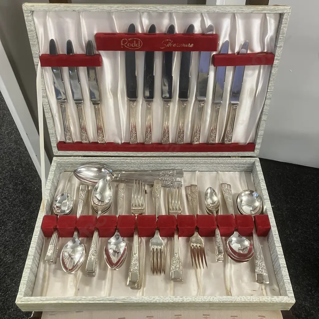 57 Piece Vintage Silver Plated 'Springtime' Pattern Dinner Service - Sheffield, EPNS A1, Rd 879892 Image 1++
