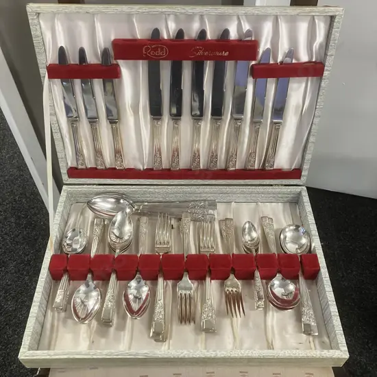 57 Piece Vintage Silver Plated 'Springtime' Pattern Dinner Service - Sheffield, EPNS A1, Rd 879892