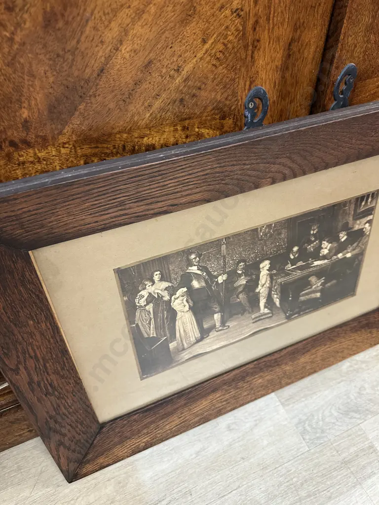 Antique Victorian Arts & Crafts Print - Yeames, When Did You Last See Your Father. 46 x 70cm Image 1++