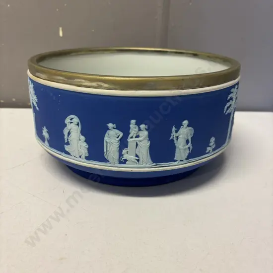 Wedgwood Dark Blue Jasperware large Bowl 
