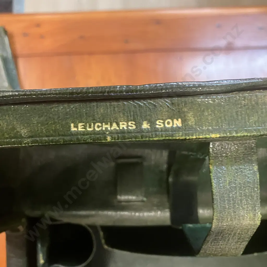 Leuchars & Son 19th Century Green Moroccan Leather Gladstone-style Vanity Case, Ivory Mounted Dressing Table Set Etc Image 1++