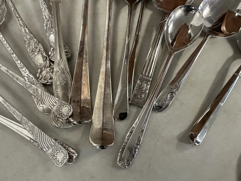 Assorted Silverware Serving Spoons Etc  Image 1++