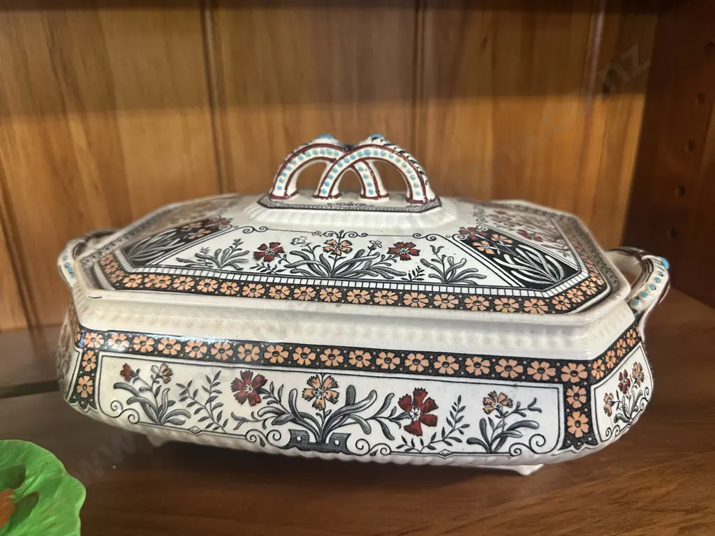 Antique China Lidded Serving Dish, Crown Devon Jug & Under Plate Etc Image 1++