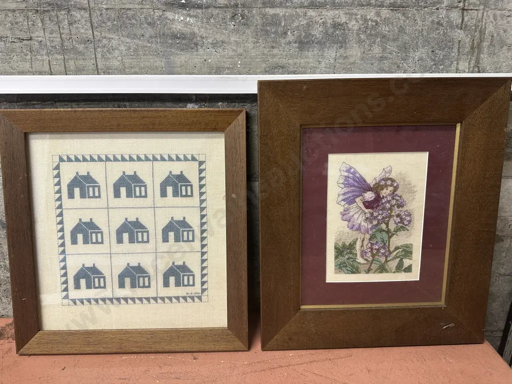 Wooden Oak Framed Cross Stitch Artworks Image 1++