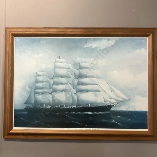 Framed Print The Cutty Sark F. Tudguy 1872. 52 x 71cm