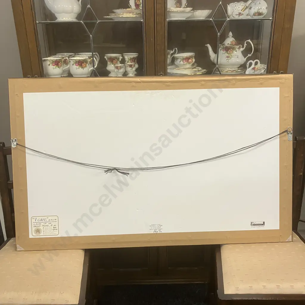 Original Oil On Papyrus Painting Depicting Parts of Karnak Temple, Signed. 65 x 107cm Image 1++