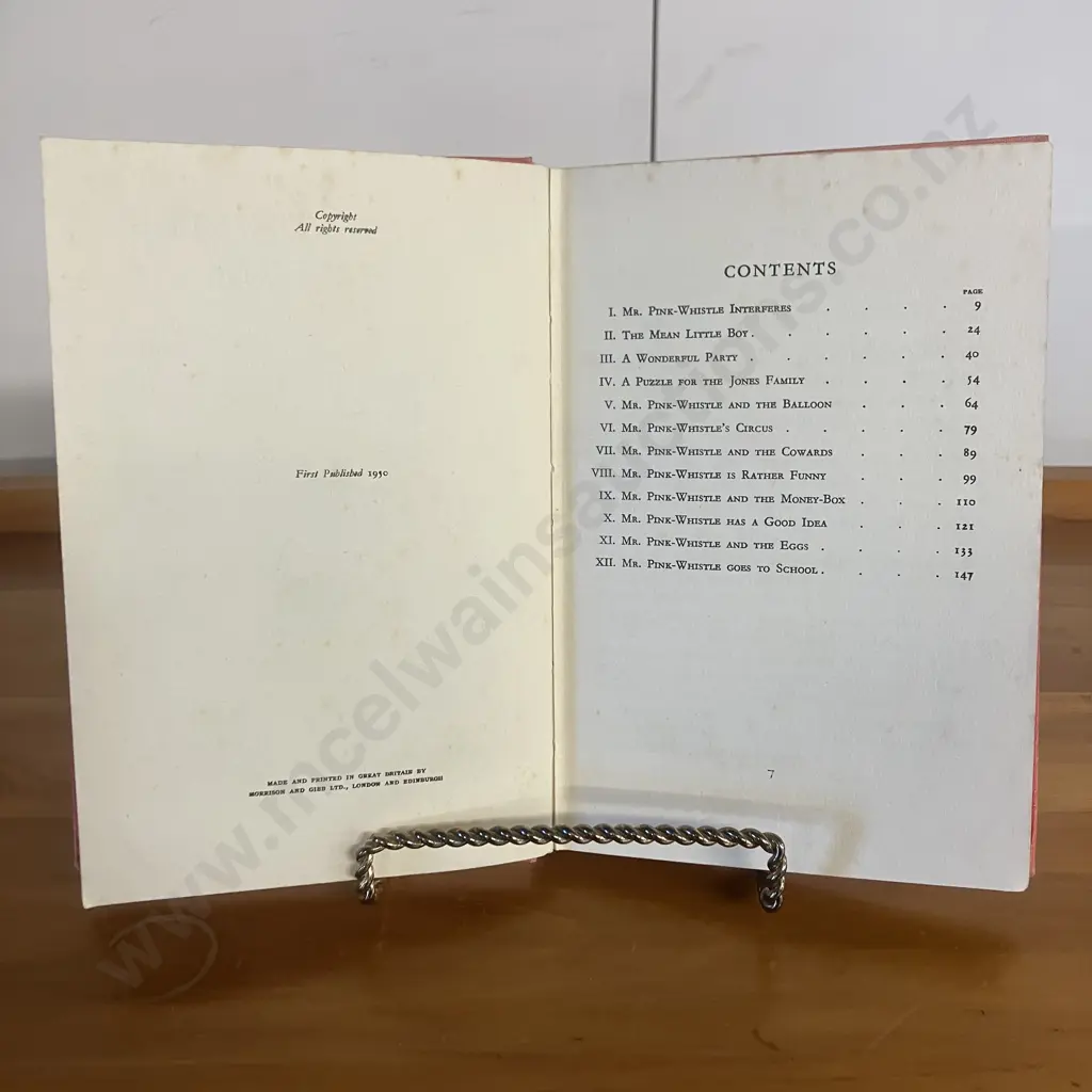 MR. PINK-WHISTLE INTERFERES by Enid Blyton 1950 First Edition Hardcover Image 1++
