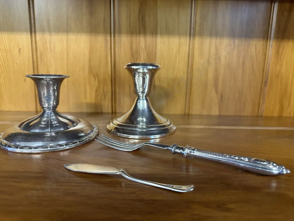 Gorham Sterling Hallmarked Candlestick & Silver Plate Items Image 1++