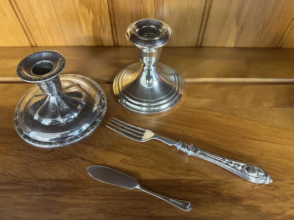 Gorham Sterling Hallmarked Candlestick & Silver Plate Items Image 1++