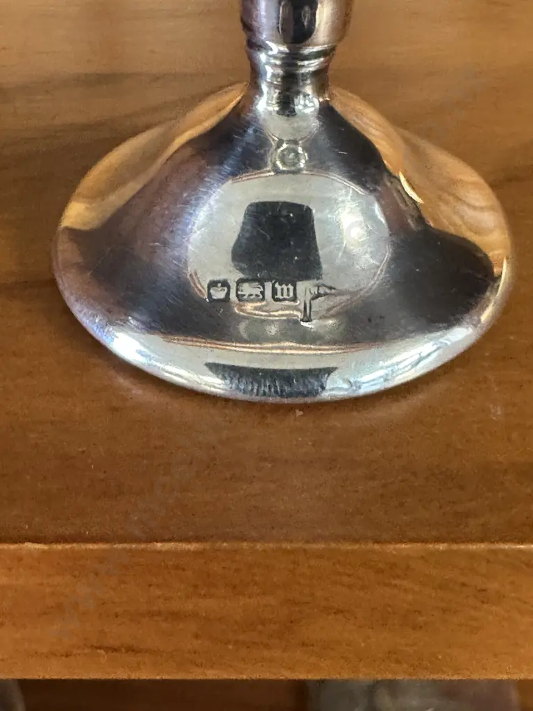 Pair of Sheffield Sterling Silver Vases c1904 Image 1++