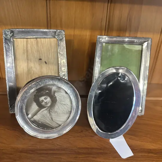 Selection of Photo Frames Includes Hallmarked, Antique Etc