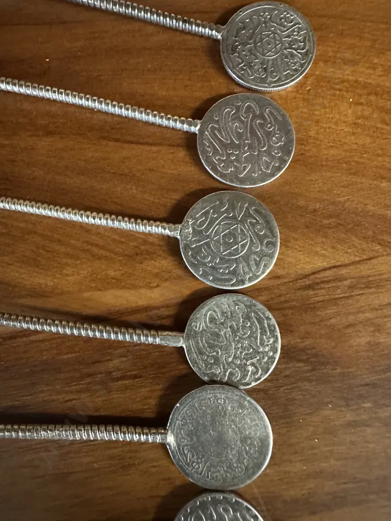 Set of Six Islamic Silver Spoons Image 1++