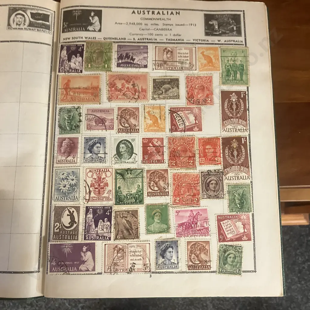 c1960s The Viscount Stamp Album De Luxe With Large Assortment of Stamps, FDC's Etc Image 1++
