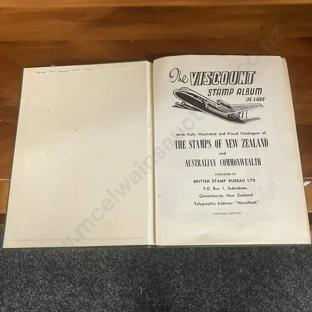 c1960s The Viscount Stamp Album De Luxe With Large Assortment of Stamps, FDC's Etc Image 1++