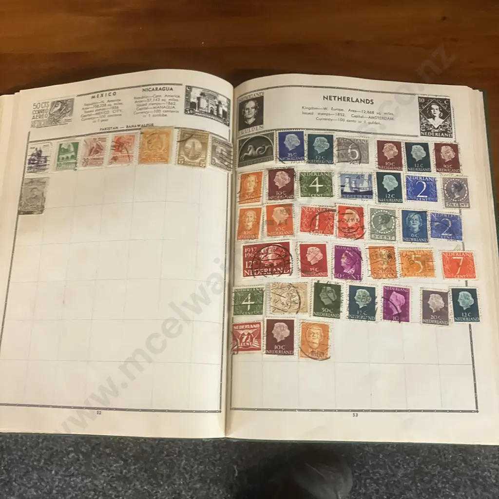 c1960s The Viscount Stamp Album De Luxe With Large Assortment of Stamps, FDC's Etc Image 1++